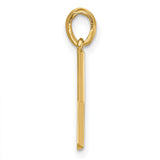 14k Yellow Gold Algiz Rune Pendant, Norse Viking Talisman Jewelry for Men and Women