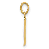 14k Yellow Gold Letter Z Pendant, Polished Alphabet Charm, Dainty Initial Jewelry for Women or Unisex