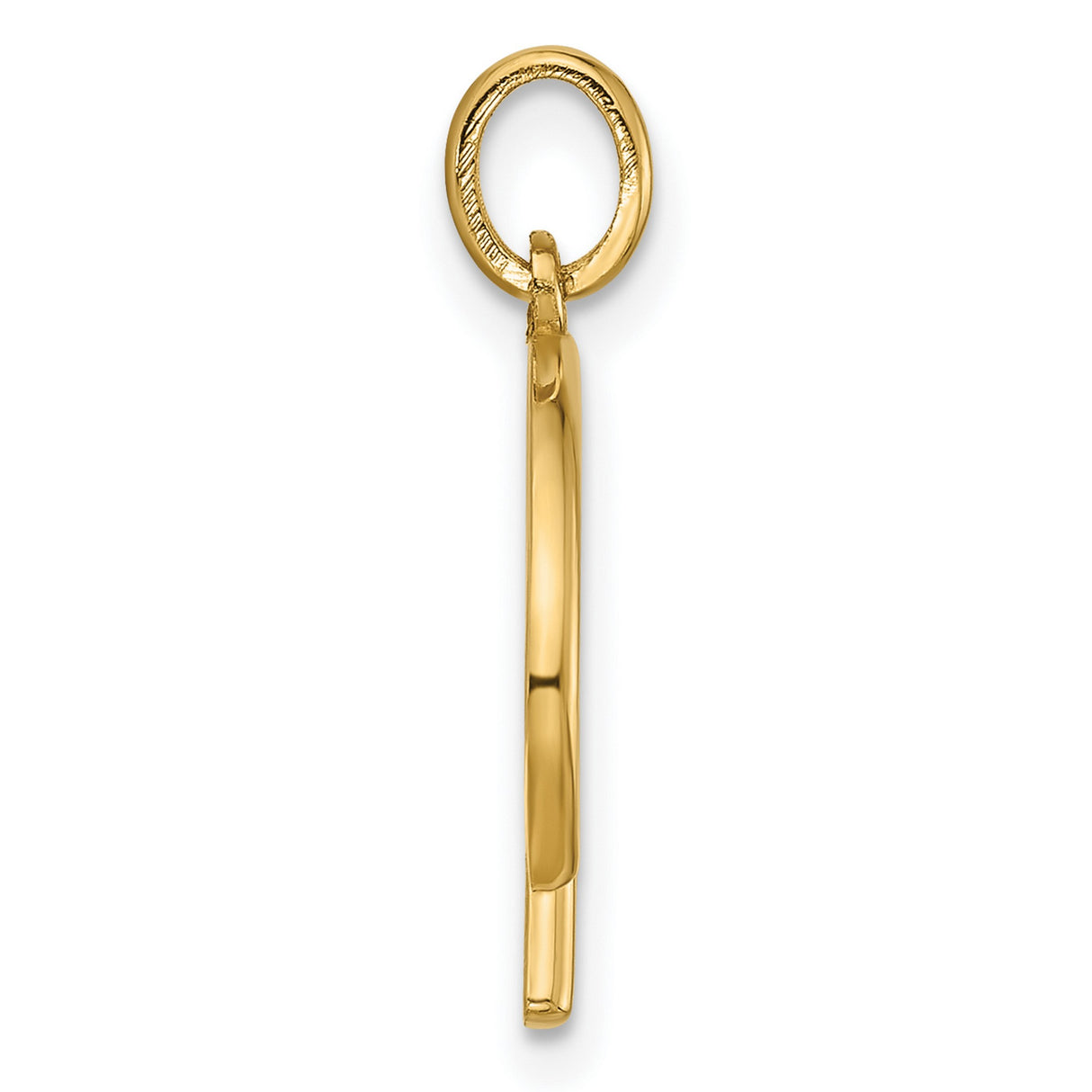 Fancy Letter D Charm Pendant in Real 14k Yellow Gold