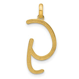 14k Yellow Gold Pendant, Lowercase Letter G Script Charm with Polished Finish for Women