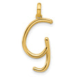 14k Yellow Gold Pendant, Lowercase Letter G Script Charm with Polished Finish for Women