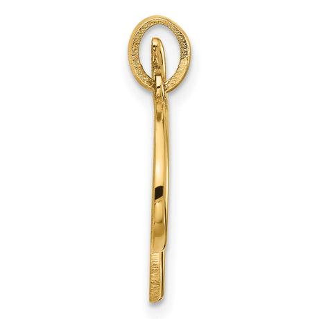 14k Yellow Gold Tau Cross Pendant, Christian Religious Symbol, Unisex Catholic Jewelry