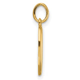 Fancy Letter B Charm Pendant in Real 14k Yellow Gold