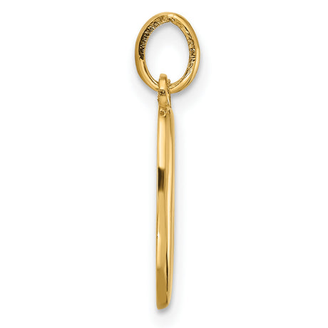 Fancy Letter B Charm Pendant in Real 14k Yellow Gold