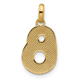 Fancy Letter B Charm Pendant in Real 14k Yellow Gold