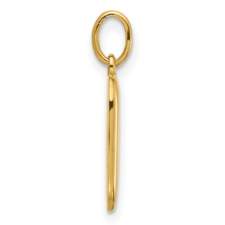 Fancy Letter D Charm Pendant in Real 14k Yellow Gold