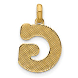 Fancy Letter G Charm Pendant in Real 14k Yellow Gold