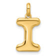 Fancy Letter I Charm Pendant in Real 14k Yellow Gold