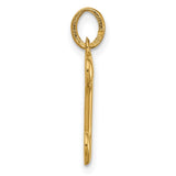 Fancy Letter J Charm Pendant in Real 14k Yellow Gold