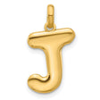 Fancy Letter J Charm Pendant in Real 14k Yellow Gold
