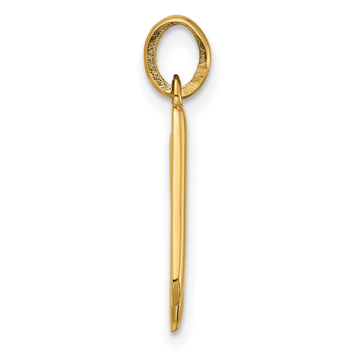 Fancy Letter K Charm Pendant in Real 14k Yellow Gold