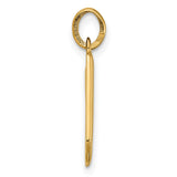 Fancy Letter K Charm Pendant in Real 14k Yellow Gold