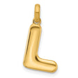 Fancy Letter L Charm Pendant in Real 14k Yellow Gold
