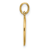 Fancy Letter O Charm Pendant in Real 14k Yellow Gold