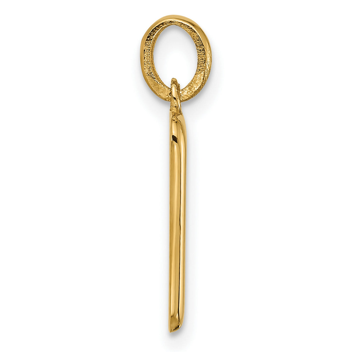 Fancy Letter P Charm Pendant in Real 14k Yellow Gold