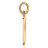 Fancy Letter R Charm Pendant in Real 14k Yellow Gold