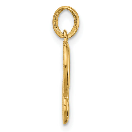 Fancy Letter S Charm Pendant in Real 14k Yellow Gold