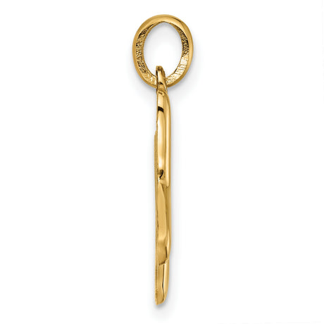 Fancy Letter X Charm Pendant in Real 14k Yellow Gold