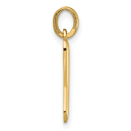 Fancy Letter Y Charm Pendant in Real 14k Yellow Gold