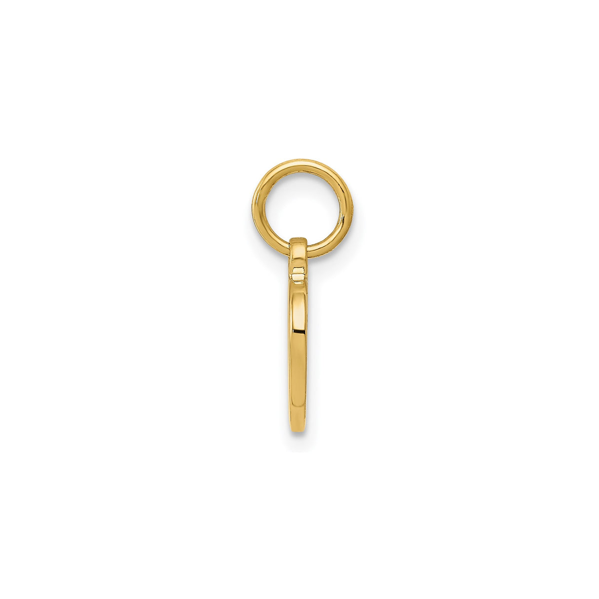 14k Yellow Gold Heart Pendant, Minimalist Open Heart Design for Women