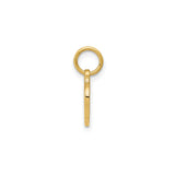 14k Yellow Gold Heart Pendant, Minimalist Open Heart Design for Women