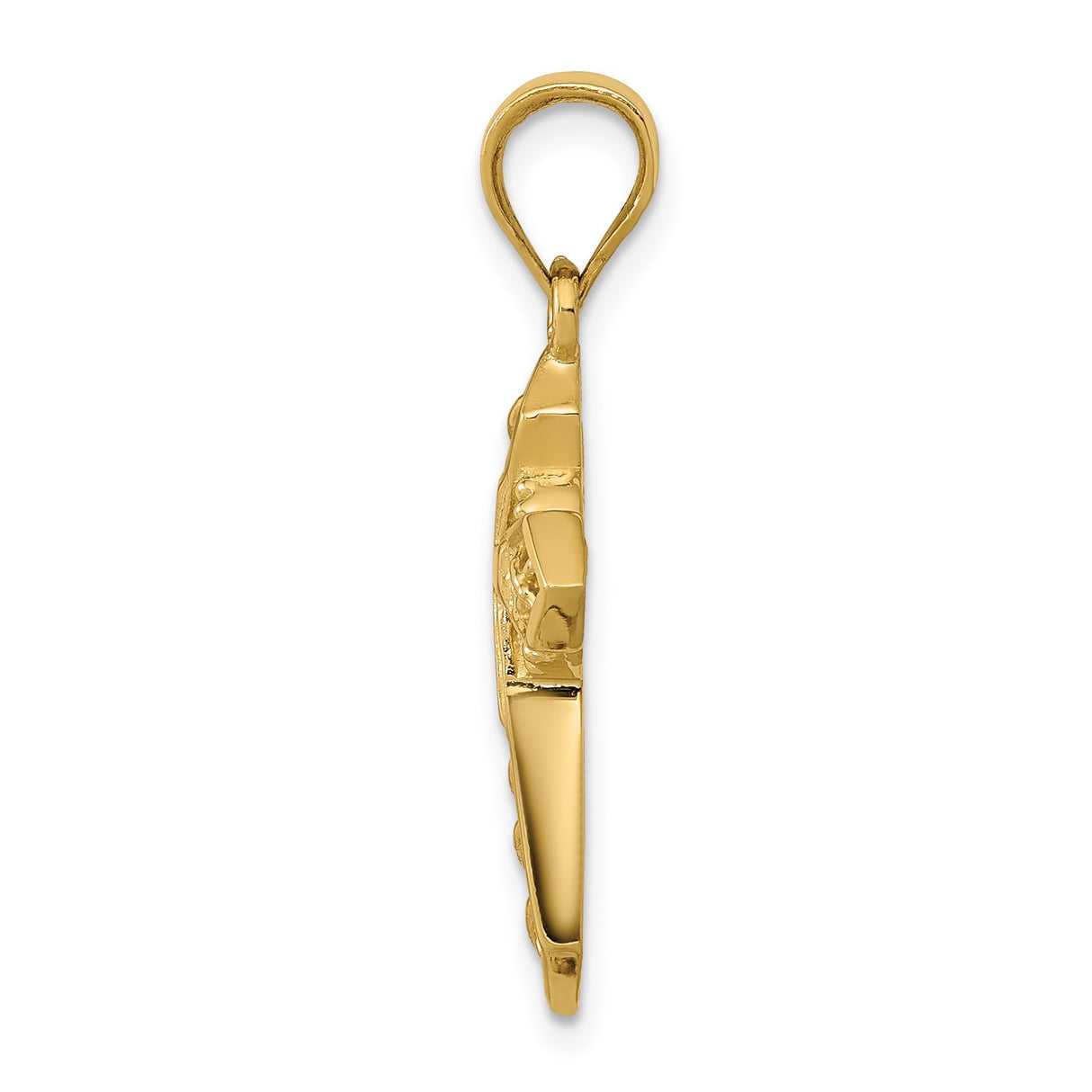 14k Yellow Gold Celtic Cross Pendant, Spiritual Religious Talisman for Men and Women