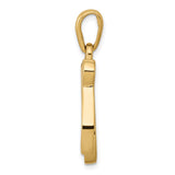 14k Yellow Gold Chai Pendant with Hebrew Symbol of Life, Jewish Faith Charm for Men or Women