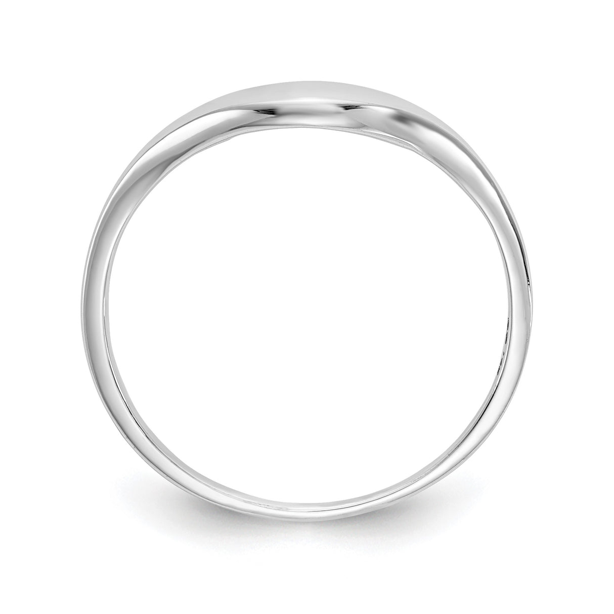 14k White Gold wedding band ring alternate angle