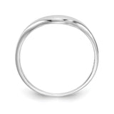 14k White Gold wedding band ring alternate angle