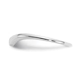 14k White Gold wedding band ring detail view