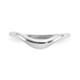 14k White Gold wedding band ring detail view