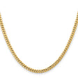 14K Yellow Gold 3.5 mm Polished Chain Necklace, Solid