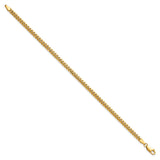 14K Yellow Gold 3.5 mm Polished Chain Bracelet, Solid