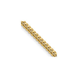 14K Yellow Gold 3.5 mm Polished Chain Necklace, Solid detail view