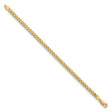 14K Yellow Gold 4.25 mm Polished Chain Anklet, Solid