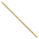 14K Yellow Gold 4.25 mm Polished Chain Anklet, Solid