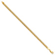 14K Yellow Gold 4.3 mm Polished Chain Anklet, Solid