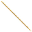 14K Yellow Gold 5 mm Polished Chain Bracelet, Solid