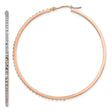 14k Rose Gold Hoop Earrings with Cubic Zirconia, Large Sparkling Statement Style for Women