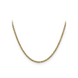 14K Yellow Gold 2.25 mm Rope Chain Necklace, Polished