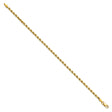 14K Yellow Gold 2.5 mm Rope Chain Bracelet, Polished