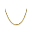 14K Yellow Gold 3.5 mm Rope Chain Necklace, Polished