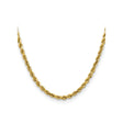 14K Yellow Gold 4 mm Rope Chain Necklace, Polished