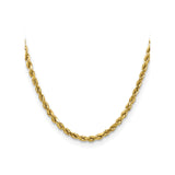 14K Yellow Gold 4 mm Rope Chain Necklace, Polished