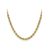 14K Yellow Gold 4.9 mm Rope Chain Necklace, Polished