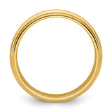 14k Yellow Gold Milgrain, Comfort Fit wedding band ring alternate angle