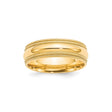 14k Yellow Gold Milgrain, Comfort Fit wedding band ring