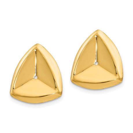 14k Yellow Gold Rosary Center Connector, Triangular Religious Charm for Catholic Jewelry Making