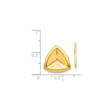 14k Yellow Gold Rosary Center Connector, Triangular Religious Charm for Catholic Jewelry Making