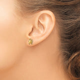 14k Yellow Gold Crab Stud Earrings, Zodiac Cancer Sign, Ocean Theme Jewelry for Women